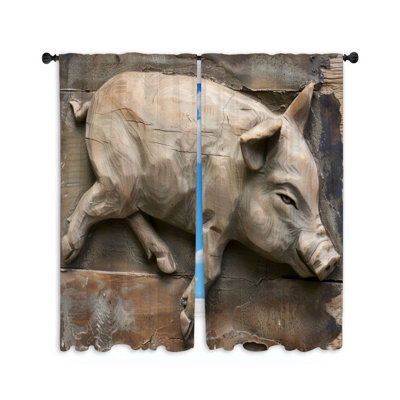 Paire de rideaux obscurcissant en polyester Narcissus
