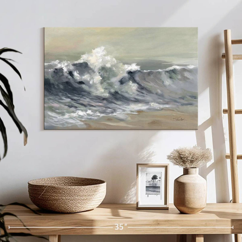 Senne sereine éclaboussant la vague, H 16 po x l 24 po