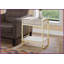 Spacious Beige Marble-Look Coffee Table with Gold Metal Drawer, Contemporary Living Room/ Bedroom Décor
