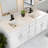 73 Inch Camilla II Modern Vanity Top Double Sink with Backsplash, Solid White