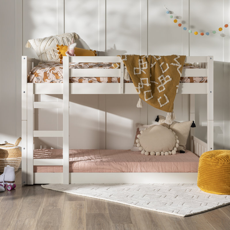 Calhan Kids Twin Over Twin Bunk Bed, White