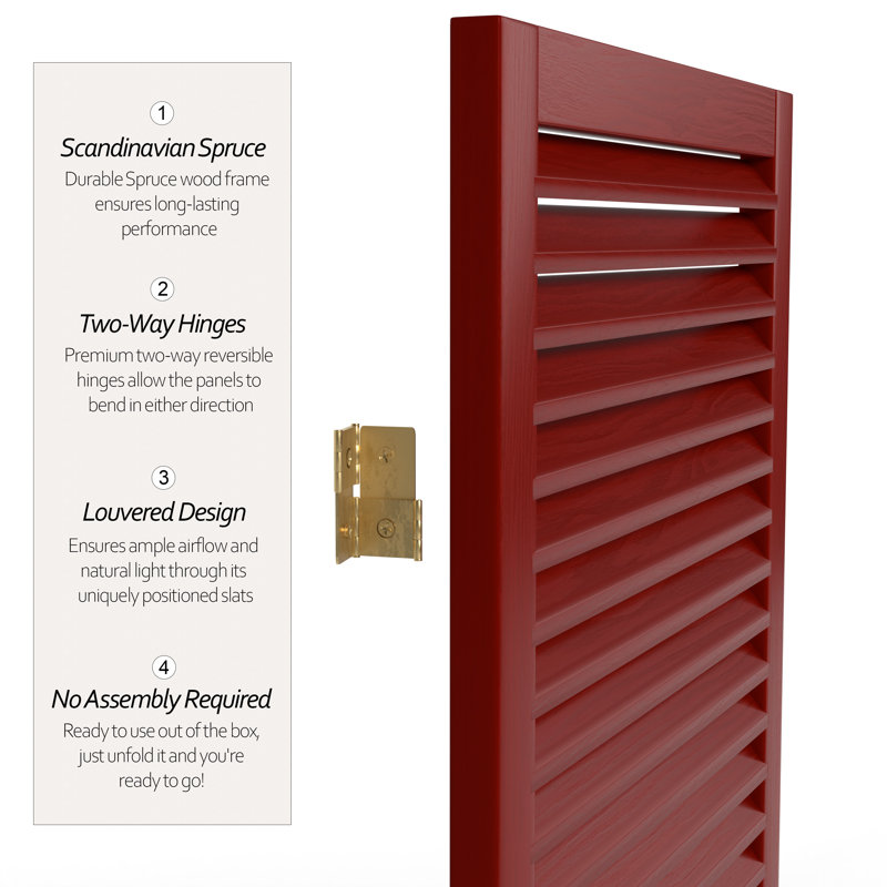 Cloison pliante Sanson, 6, Bois de rose