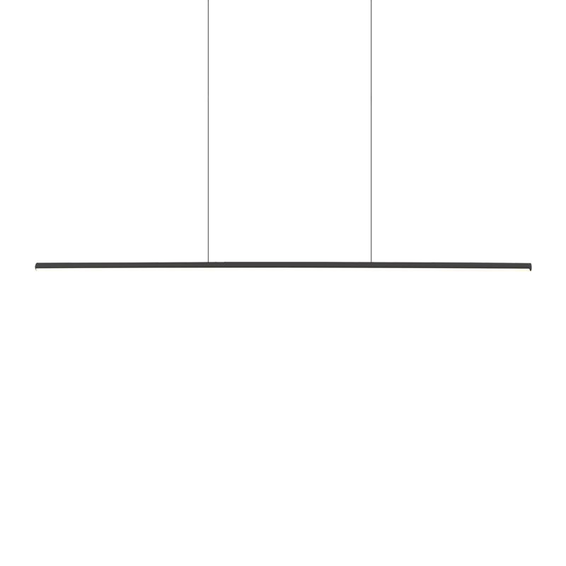 1 - Light LED Pendant, 120.63" H x 47" W x 5.5" D, Black
