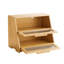 Double Layer Bread Box for Kitchen Counter Bamboo Storage Container Natural