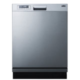 Summit Appliance 24" 49 Decibel ENERGY STAR Certified Built-In Dishwasher and Tall Tub Stainless Steel