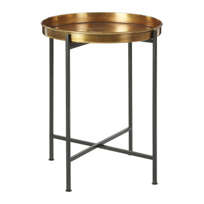 Dunnigan Tray Top Cross Legs End Table