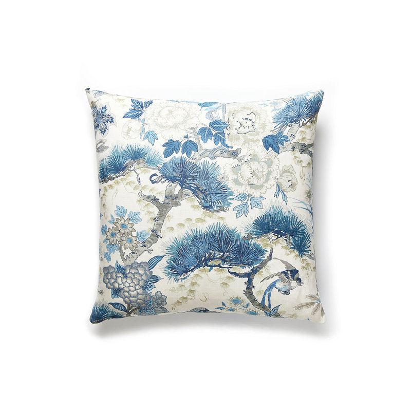 Botanica Square Pillow Cover & Insert, Blue