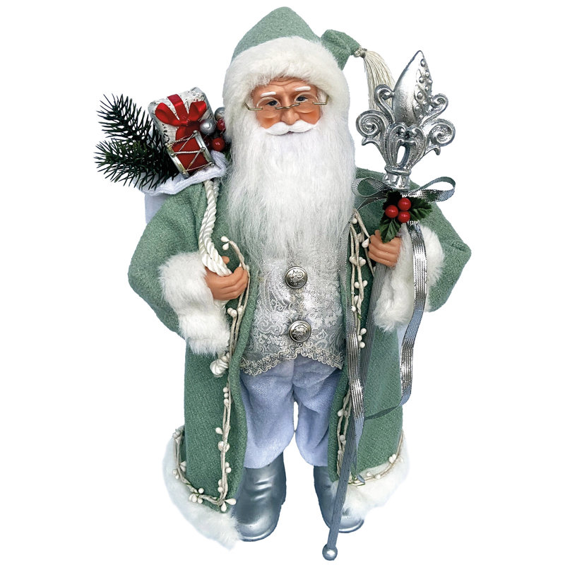 Père Noël sauge et argent 15 po