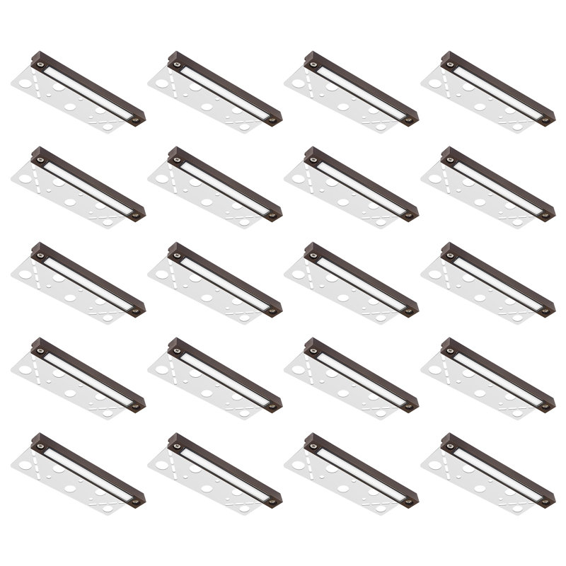 Éclairage d'extérieur pour basse tension Hardscape, 6,8 pouces, applique murale avec lentille givrée, paquet de 20, 2 700 K