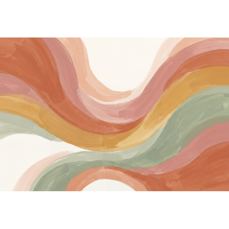 Murale artistique Wavy, 140 po x 108 po, Peler et coller