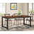 71-Inch Industrial Dining Table for 6-8 People, Rustic Rectangular with Heavy-Duty Metal Frame, Perfect for Modern and Multifunctional Use