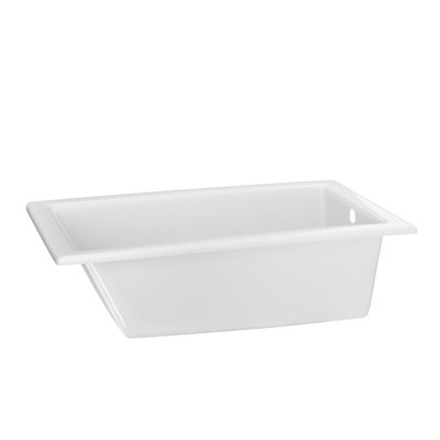 Dreamline Accessible Living Prism 60 x 36 AcrylX Drop-in Universal Drain Bathtub in White