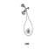 Round Single Lever 7-Function Showerhead With 1.8 GPM Flow Rate, Tub And Shower Mixer Faucet In Brushed Nickel