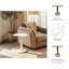 Table d'appoint en pierre et marbre, base sculpturale pour bureau à domicile, salon, style Valencia - ivoire 21 po-914792901