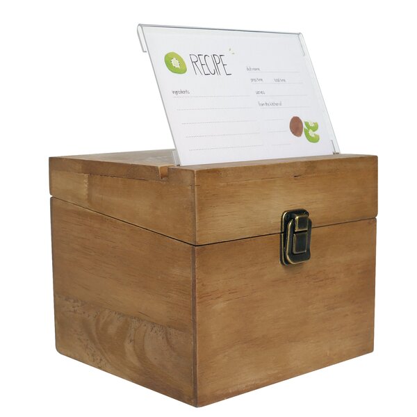 4x6 Wood Recipe Box Personalized