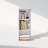 Furinno Reed 3-Tier Space Saving Corner Storage Display Shelf, Bookshelf, White-501148586-501148591
