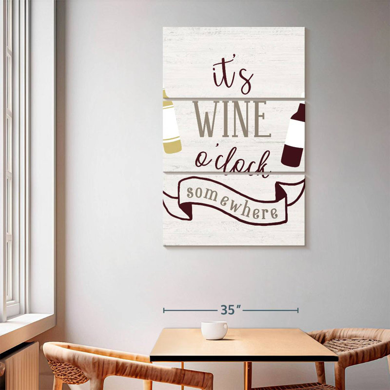 Tergel Wine O'Clock, 65" H x 42" W