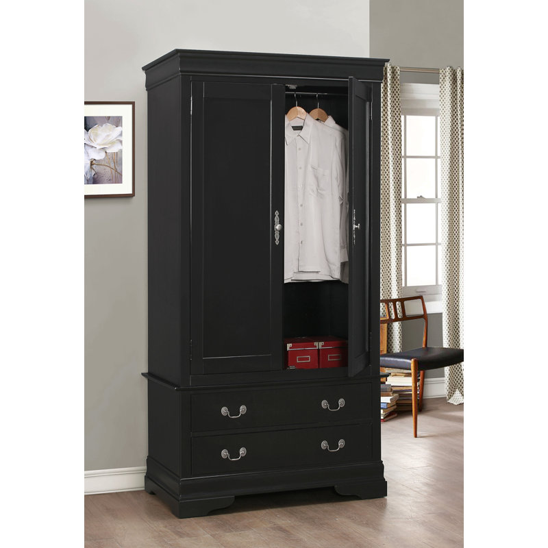 Armoire de rangement élégante en bois, Noir