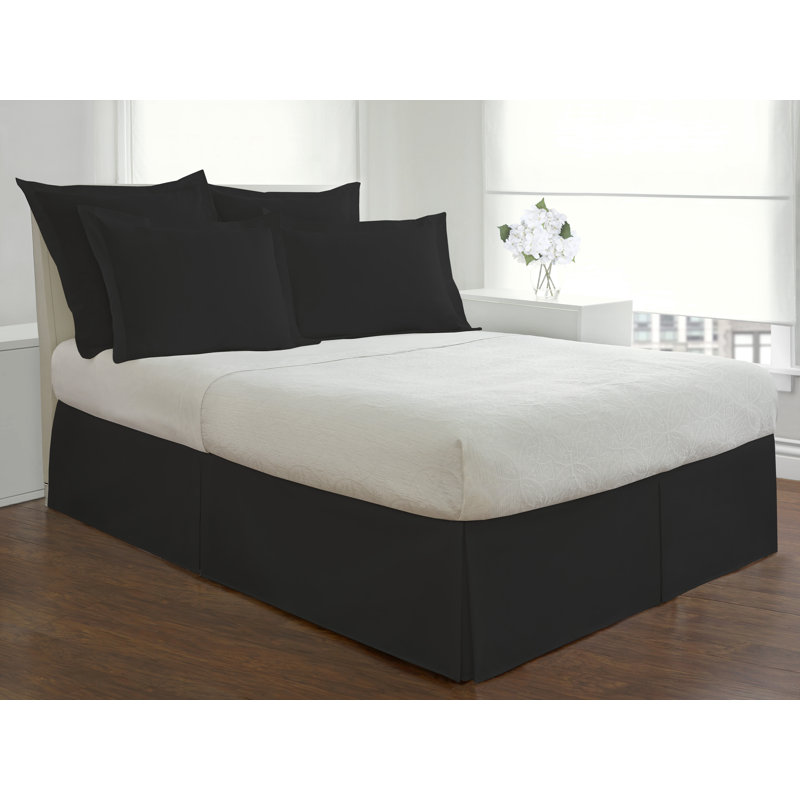 Jupe de lit 14 po en microfibre sur mesure Today's Home, Plein, Noir