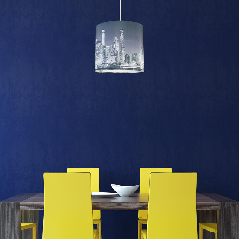 Allmar 18.5cm H Fabric Drum Pendant Shade in Navy