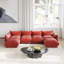 Canapé modulaire rembourré en tissu 4 places avec 2 repose-pieds Cath-682952714
