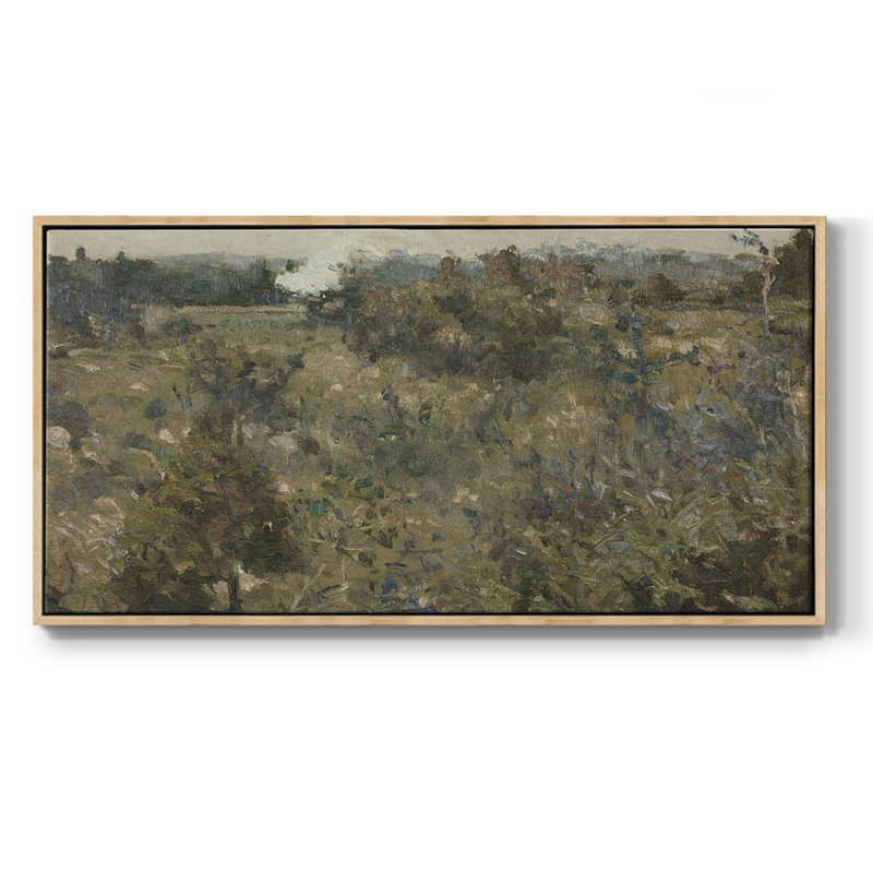 Série paysage - DCCDXII - Toile tendue avec châssis tendue, prête à être accrochée, H 21 po x l 41 po, Naturel