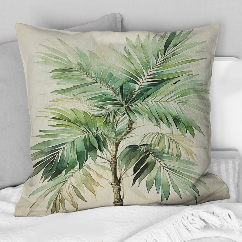 Coussin Minimalisme Palm Tree Solitude III - Palmiers et palmiers