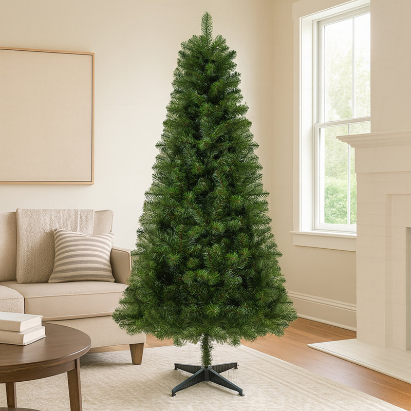 Arbre de Noël artificiel à charnière 6 pi non éclairé
