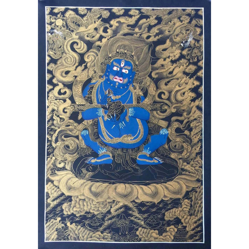 Vajrapanjarnatha Mahakala Thangka (Thangka sans brocart)