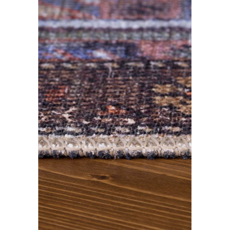 Tapis décoratif brun Ottilie, Rond 5 pi