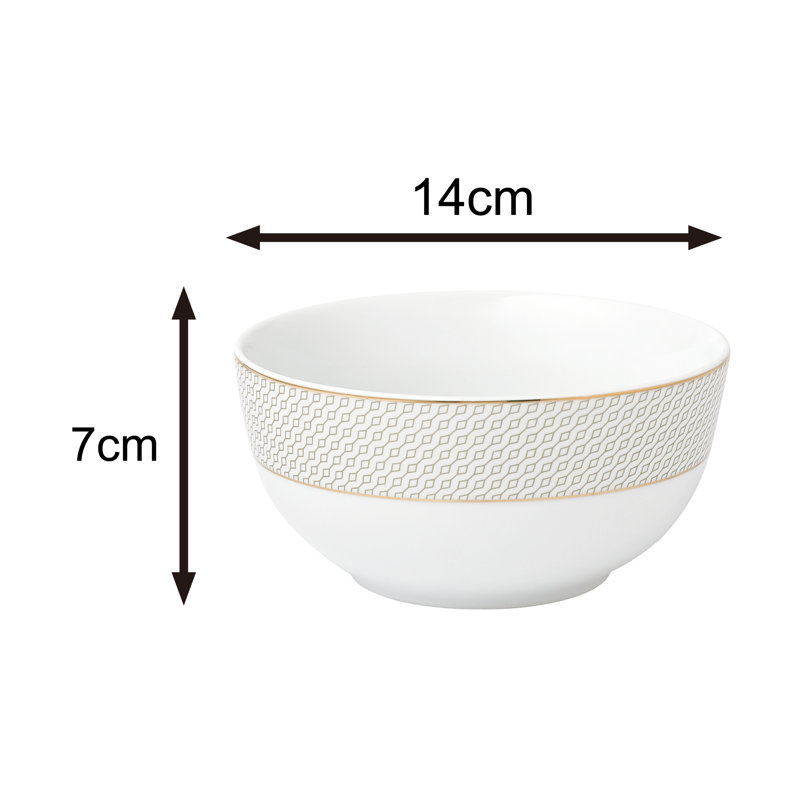 Waterside 12pc Premium Diamond & Gold Porcelain Dinner Set