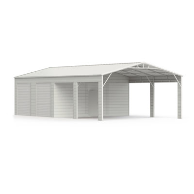 Durable Steel Storage Sheds, Reinforced Large Garage With Modern Design
