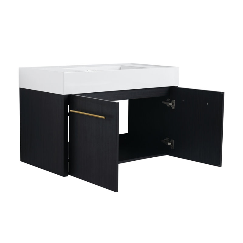 Wall-Mounted Bathroom Vanity With Sink