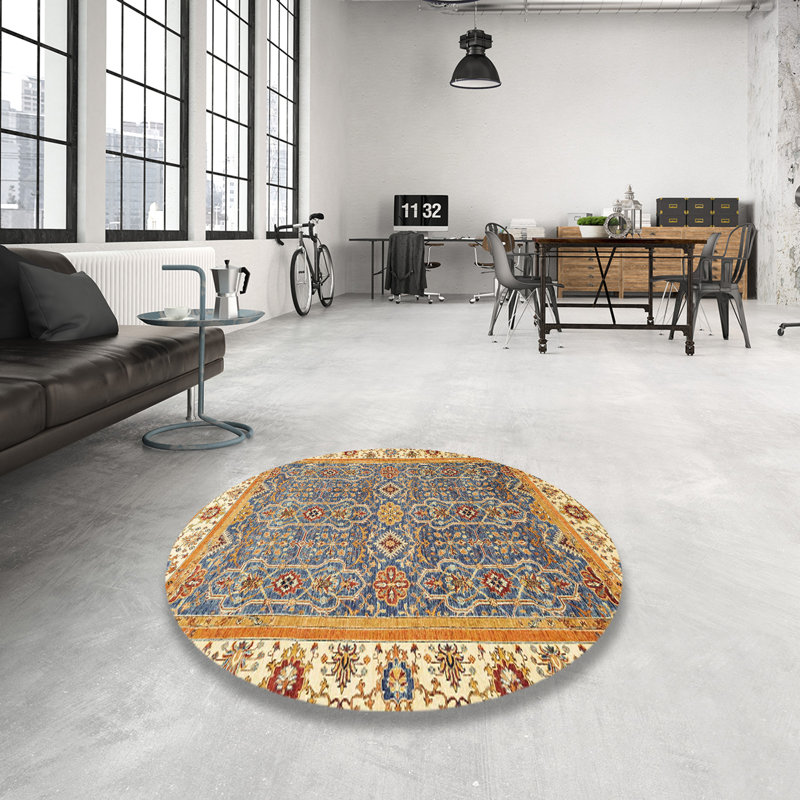 Abstract Indoor Rug, Round 4'
