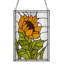 Panneau de vitrail en verre coloré 11,25 po H
