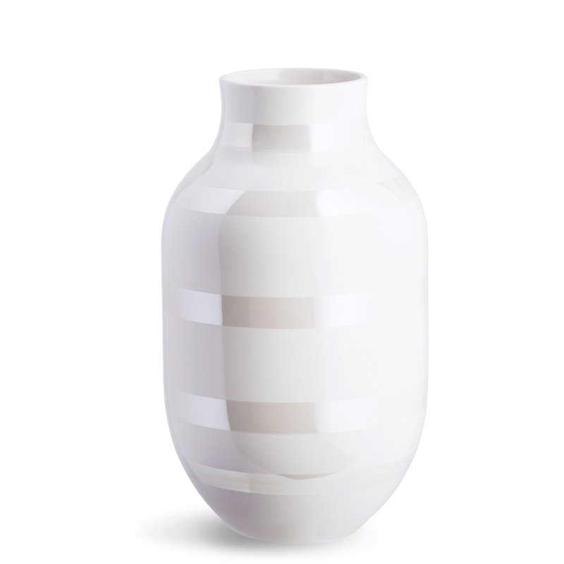 Omaggio Ceramic Table Vase, White