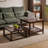 Solid Wood End Table with 2-Tier Storage – Square