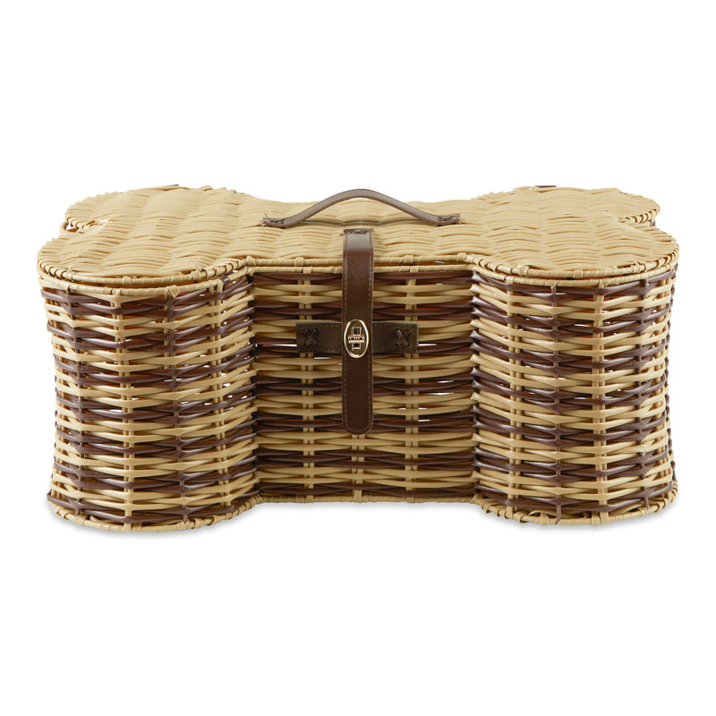 Panier à jouets en forme d'os, Rayure, H 9 po x l 15 po x P 24 po