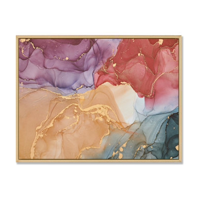 " Brown And Turquoise Liquid Art II "