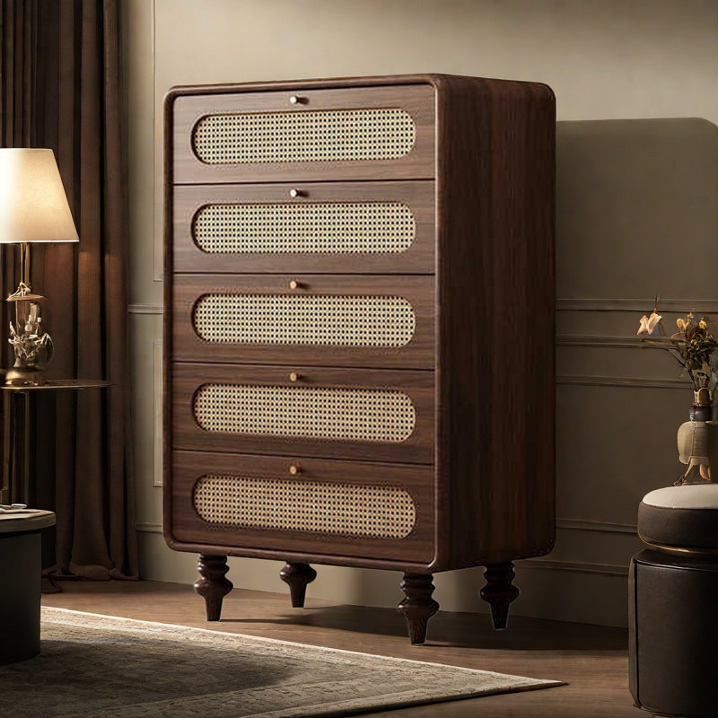 Commode d'appoint Mid-Century, Brun