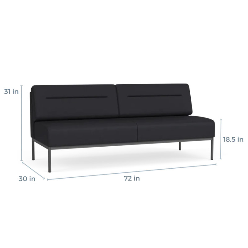 Canapé Darsey, Sans alimentation, Noir Patriot Plus, Gris anthracite