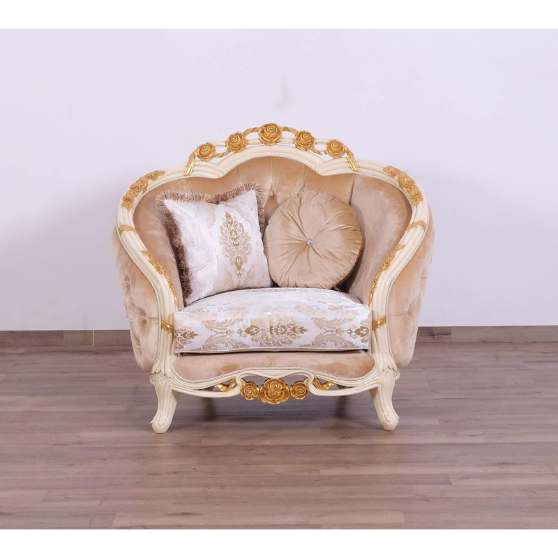 Valentine Armchair, Off White Polyester