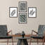 Ensemble de 4 impressions murales noires et blanches à motif de collage de 4 feuilles-93012400-93012402
