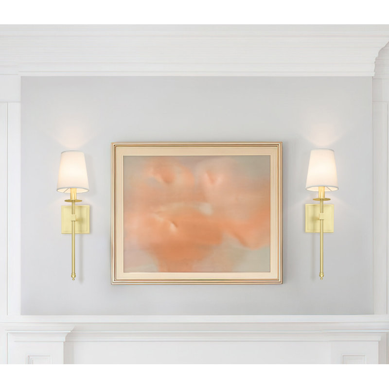 Kashunda Armed Sconce, Satin Brass