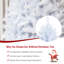 The Holiday Aisle® Arbre de Noël réaliste blanc de 7 pi, arbre de Noël luxuriant avec 1156 pvc et pointes de branche pour animal de compagnie-1397756501
