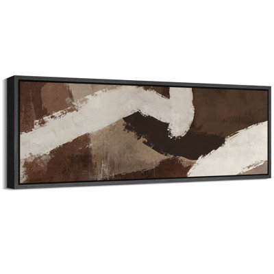 Grunge Abstract Paint Stroke Effect " Contemporary Abstract Dynamic Black And White Antique Retro Colorful Bedroom Large Wall Decor "