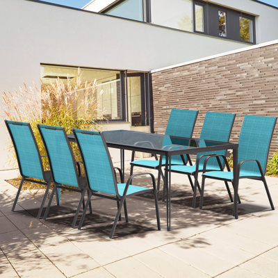 Ronda Stacking Patio Dining Armchair Set of 4