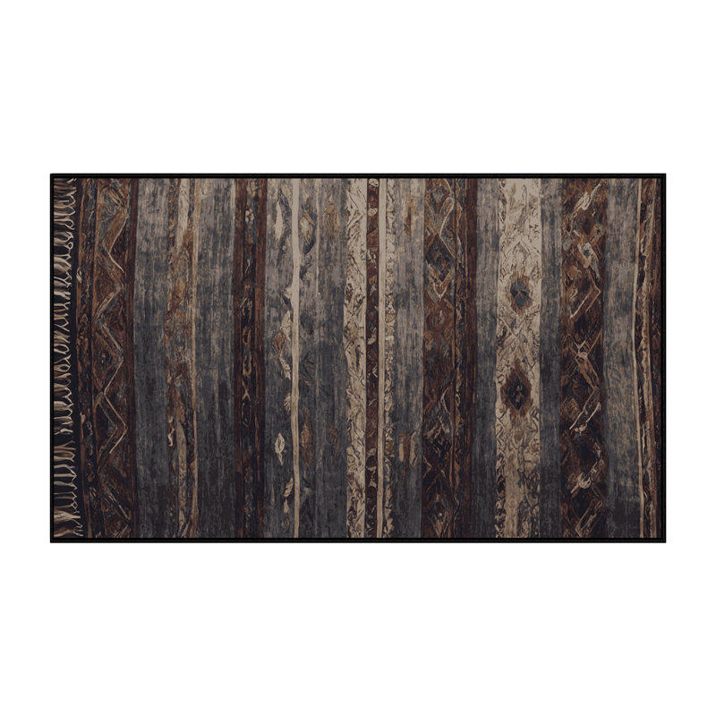 Tapis noir lavable à la machine, Rectangulaire 3 pi x 5 pi