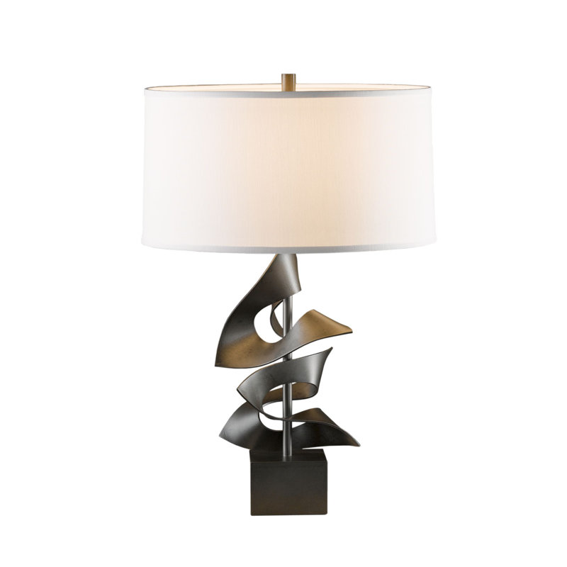 Gallery 24.7" Table Lamp, Dark Smoke, Natural Anna