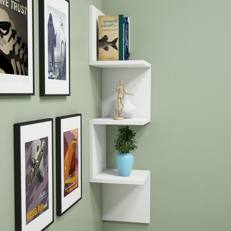 Jabri 3 Piece Accent Shelf, White